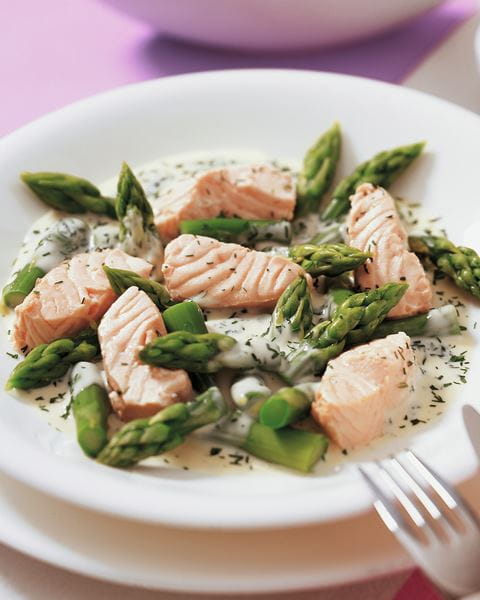 recipe image Ragout van zalm en asperges