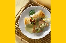 recipe image Geroosterde tonijn met  basilicumsaus en provencaalse groenten