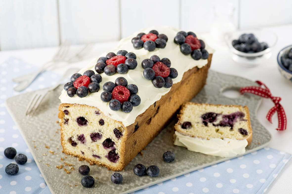 recipe image Taart met bosbesbloemen