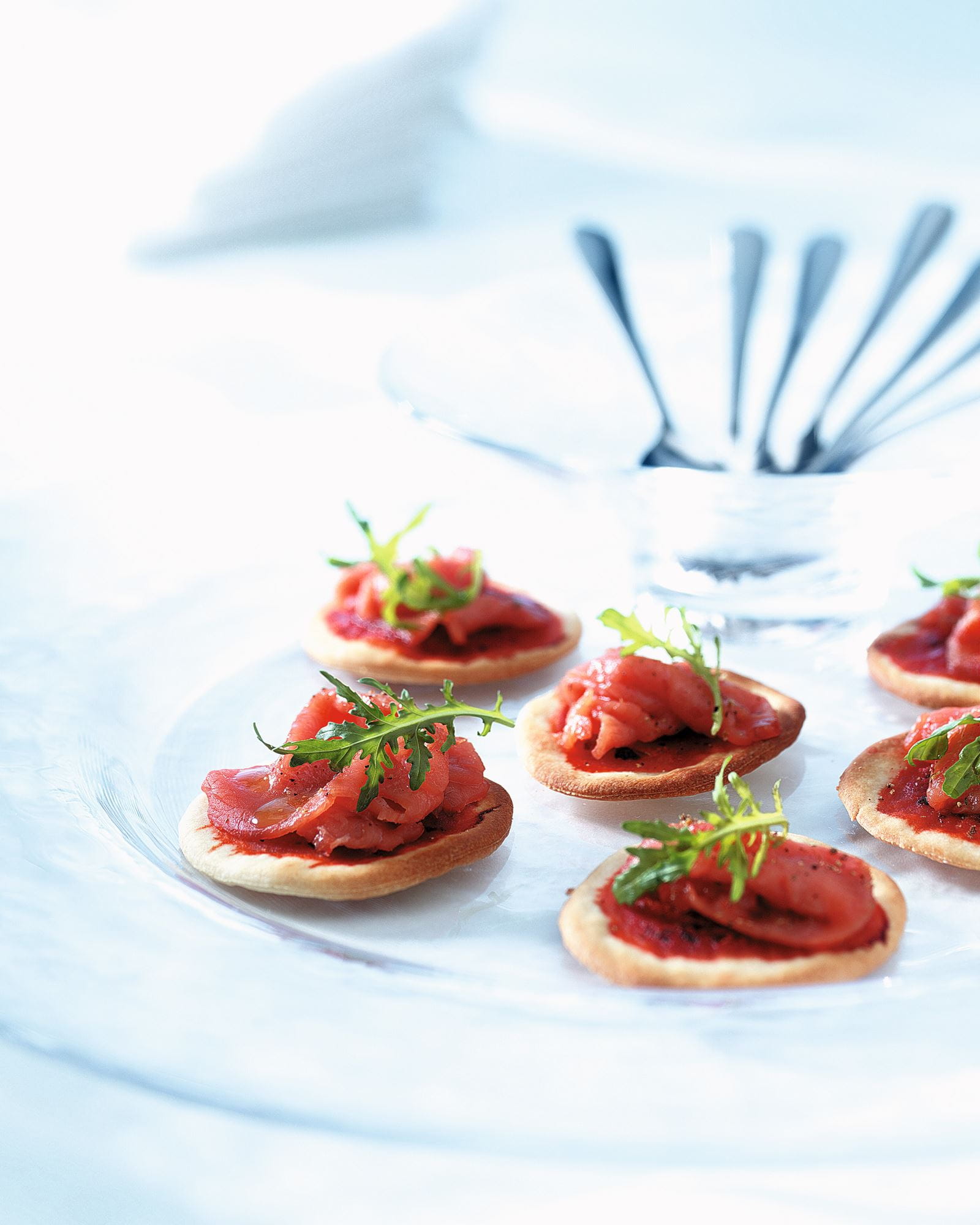 recipe image Minipizza's met rundercarpaccio en rucola