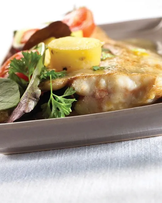 recipe image Sole meunière met aardappelen en een sausje van peterselie