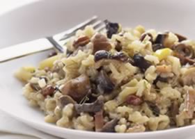 recipe image Risotto met rozijnen, champignons en ham