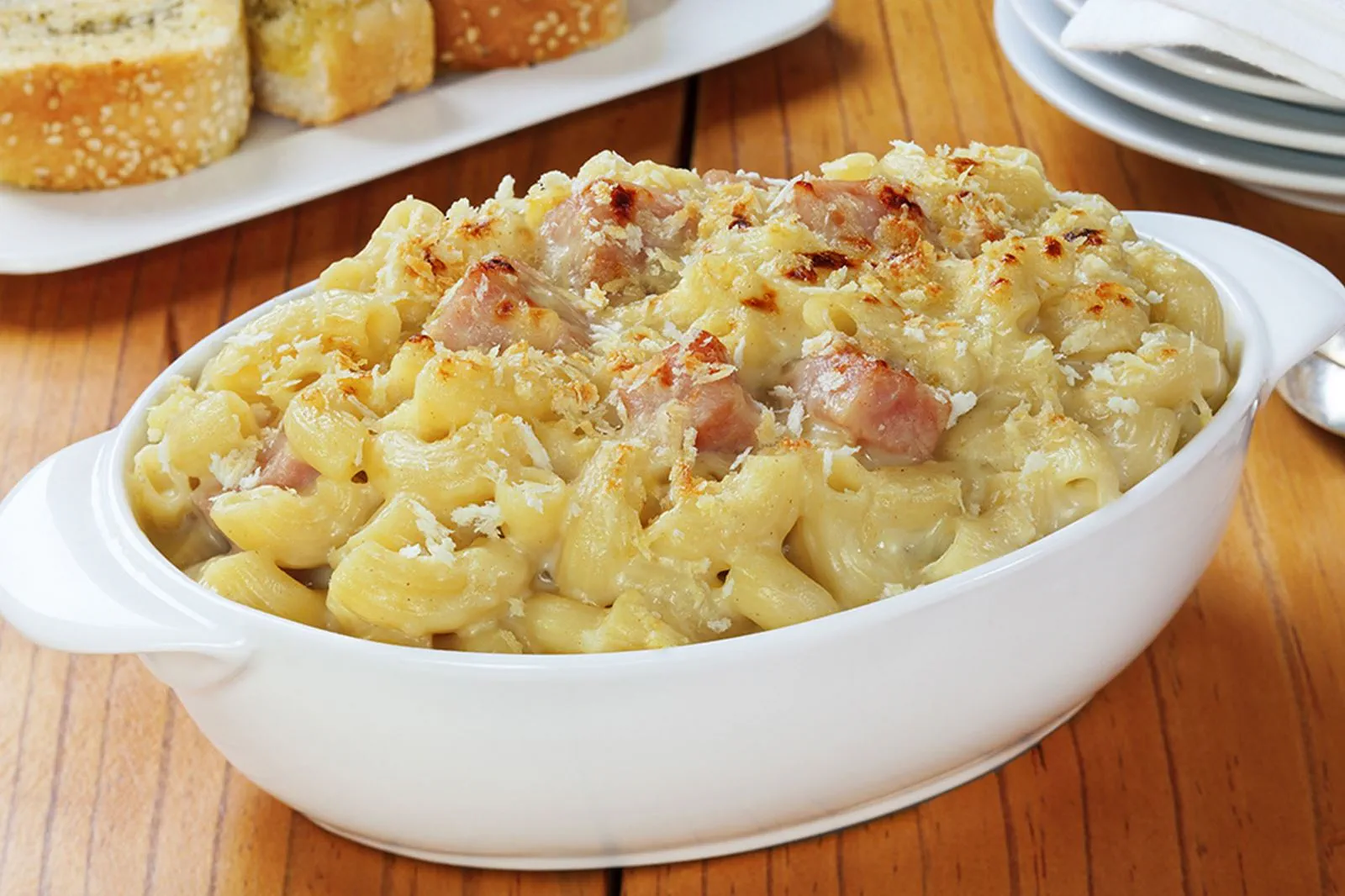 recipe image Macaroni met ham en kaas