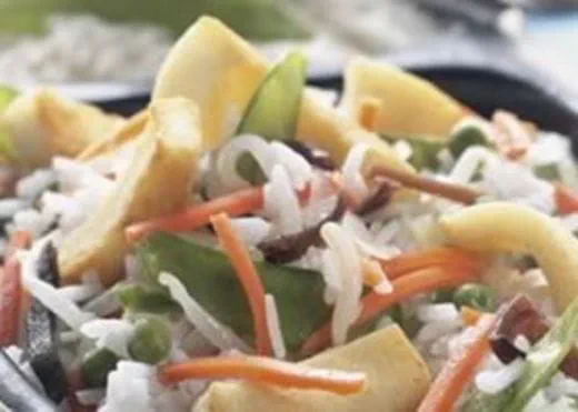 recipe image Rijstsalade met inktvis en groenten