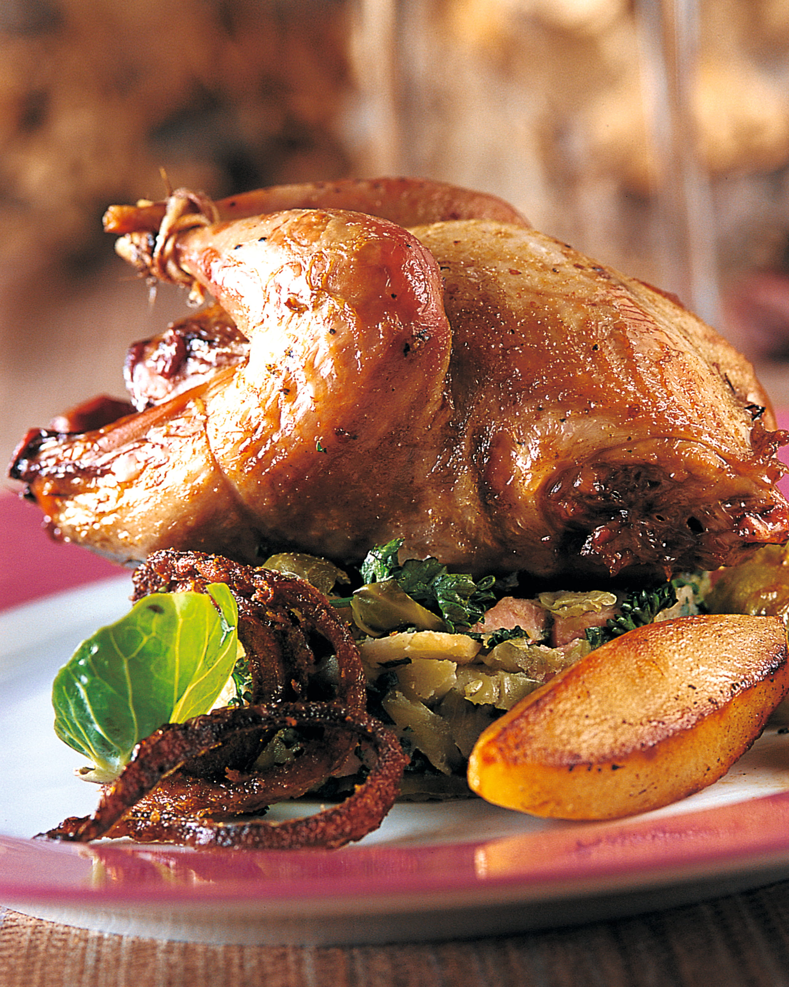 recipe image Patrijs met spruitjesstamppot en appel