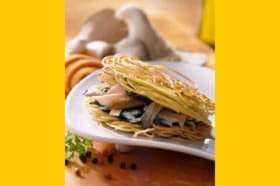 recipe image Lasagne van ham, oesterzwammen en spinazie met room