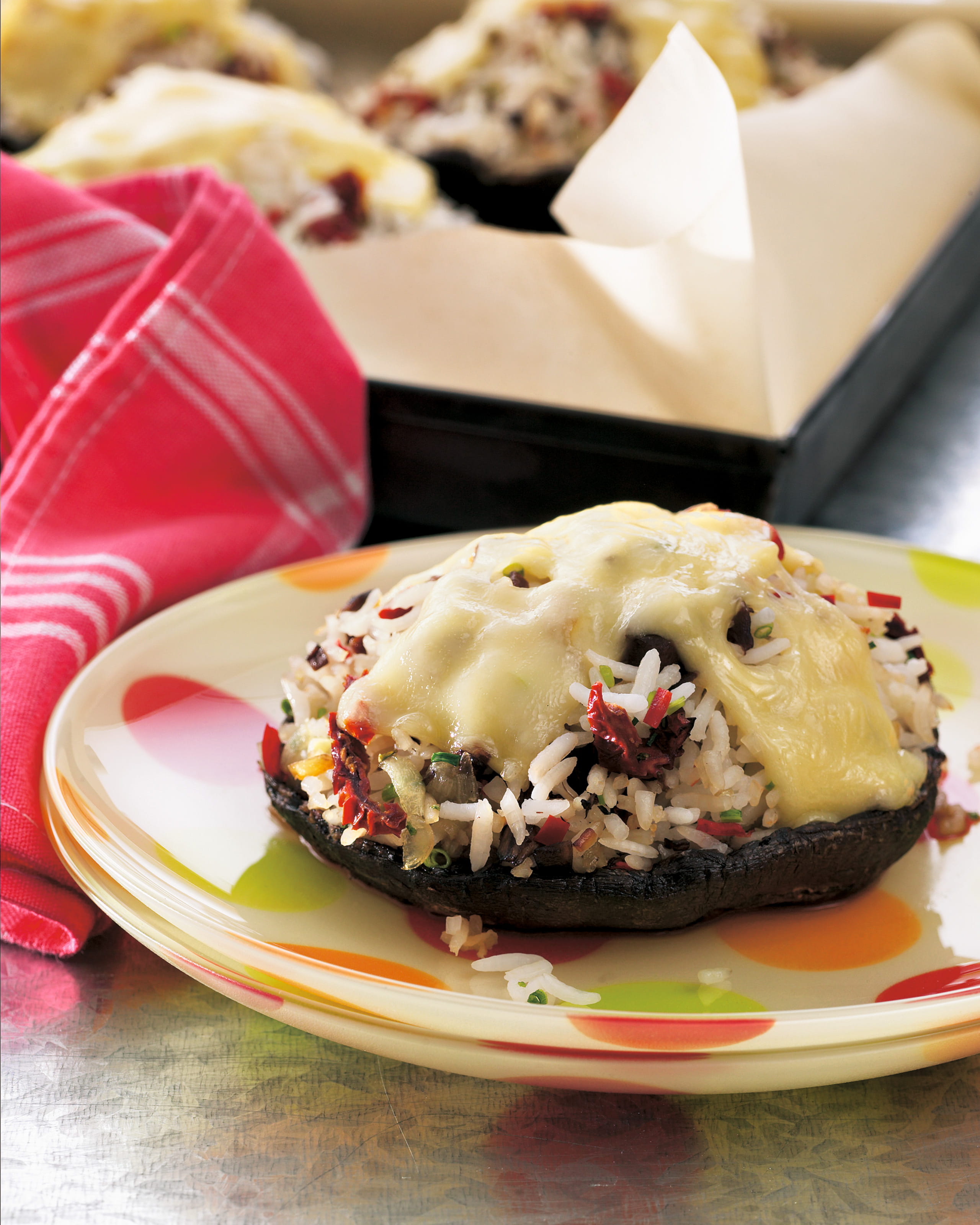 recipe image Gevulde portabello's met rijst en kaas