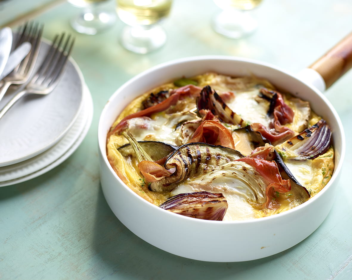 recipe image Frittata met geroosterde groenten en prosciutto