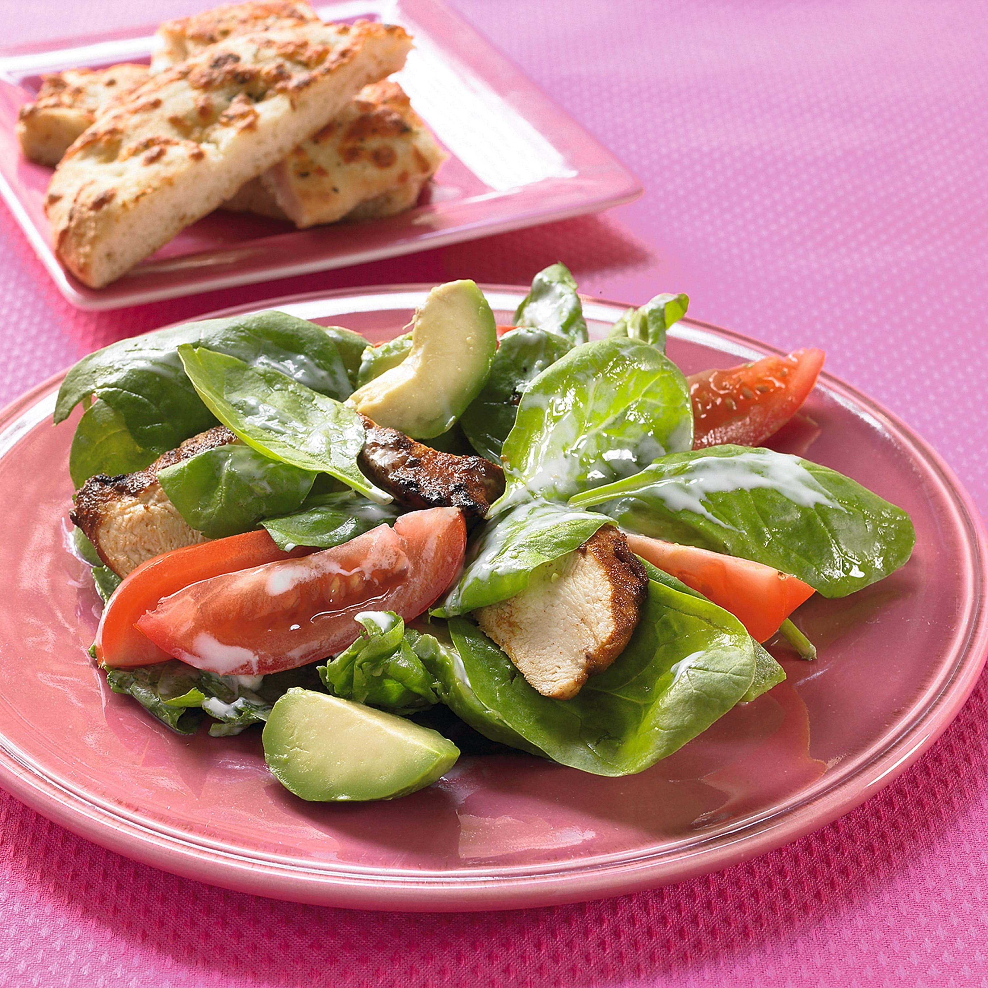 recipe image Spinaziesalade met avocado en chilikip