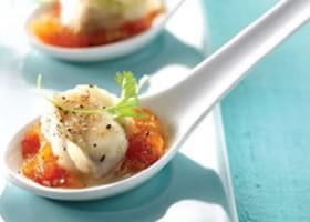 recipe image Zeeduivelwangen op een bed van cutrusvruchten