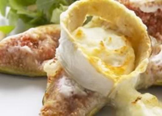 recipe image Salade van vijgen en warme geitenkaas