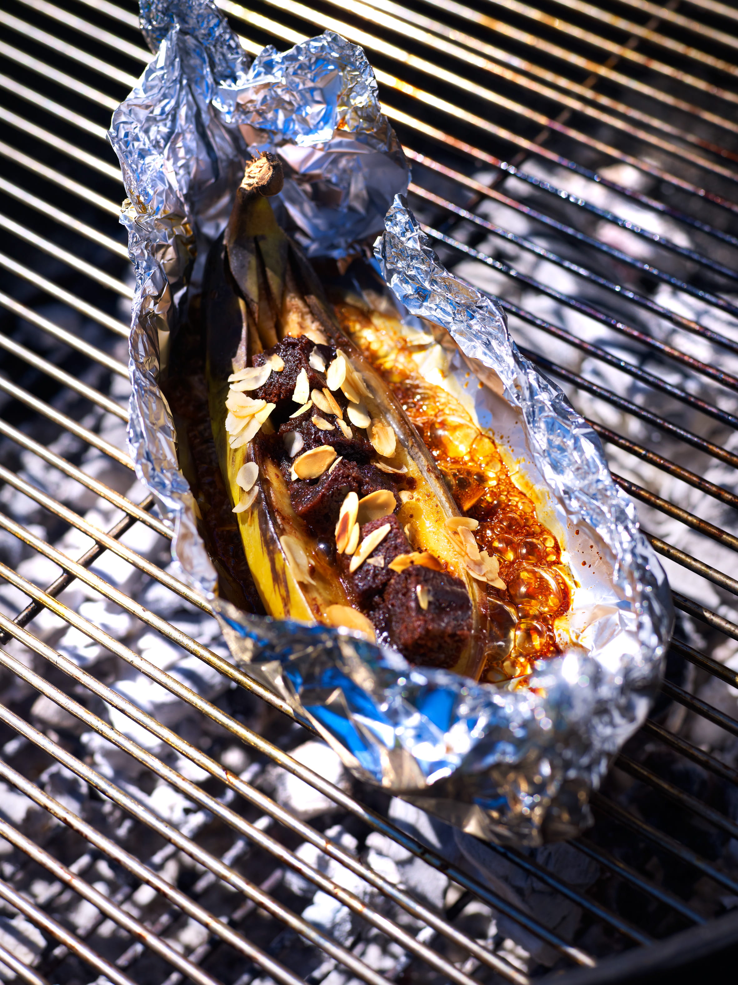 recipe image Papillot van banaan en brownies