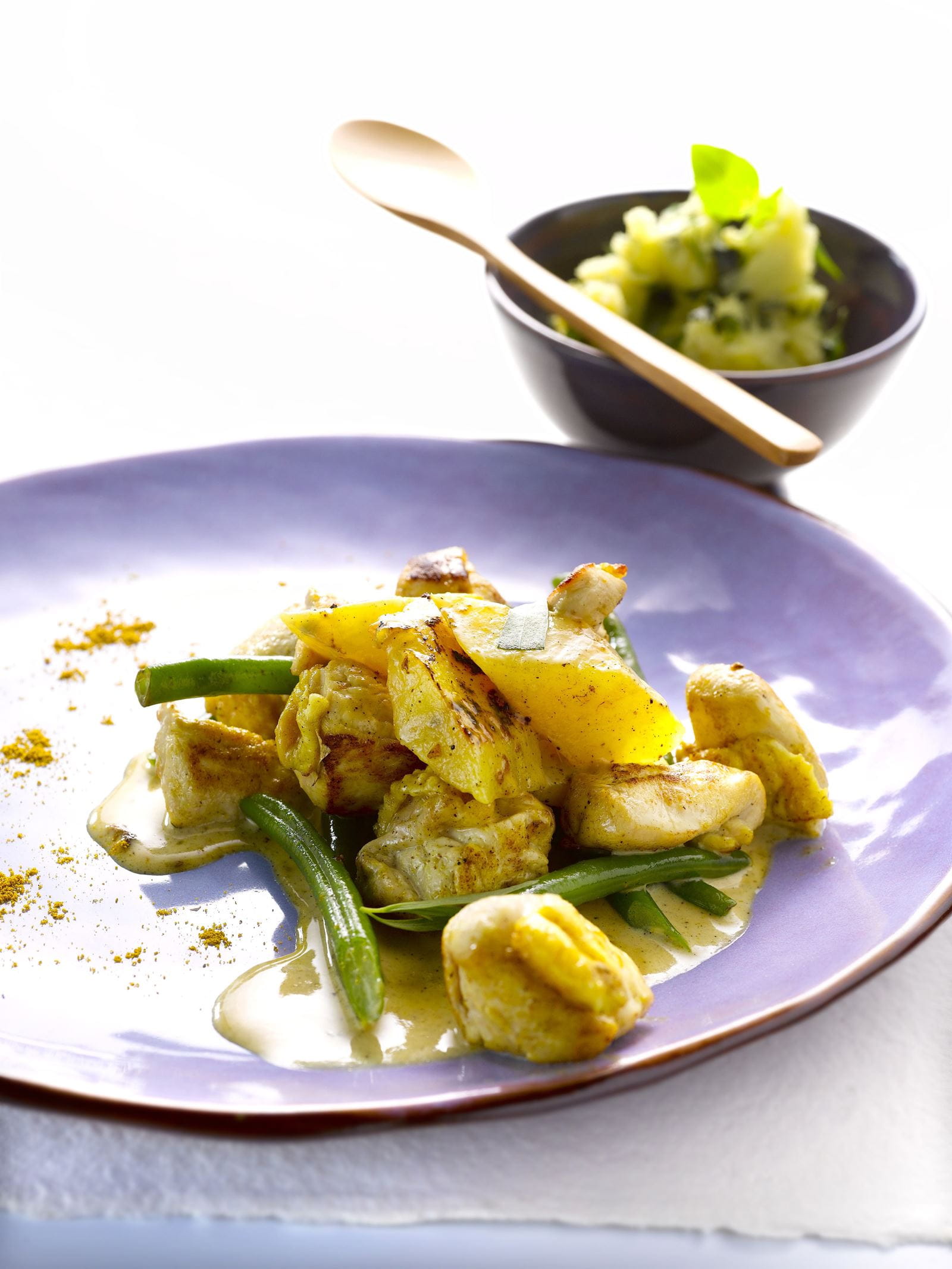 recipe image Fricassee met curry, kokos en boontjes