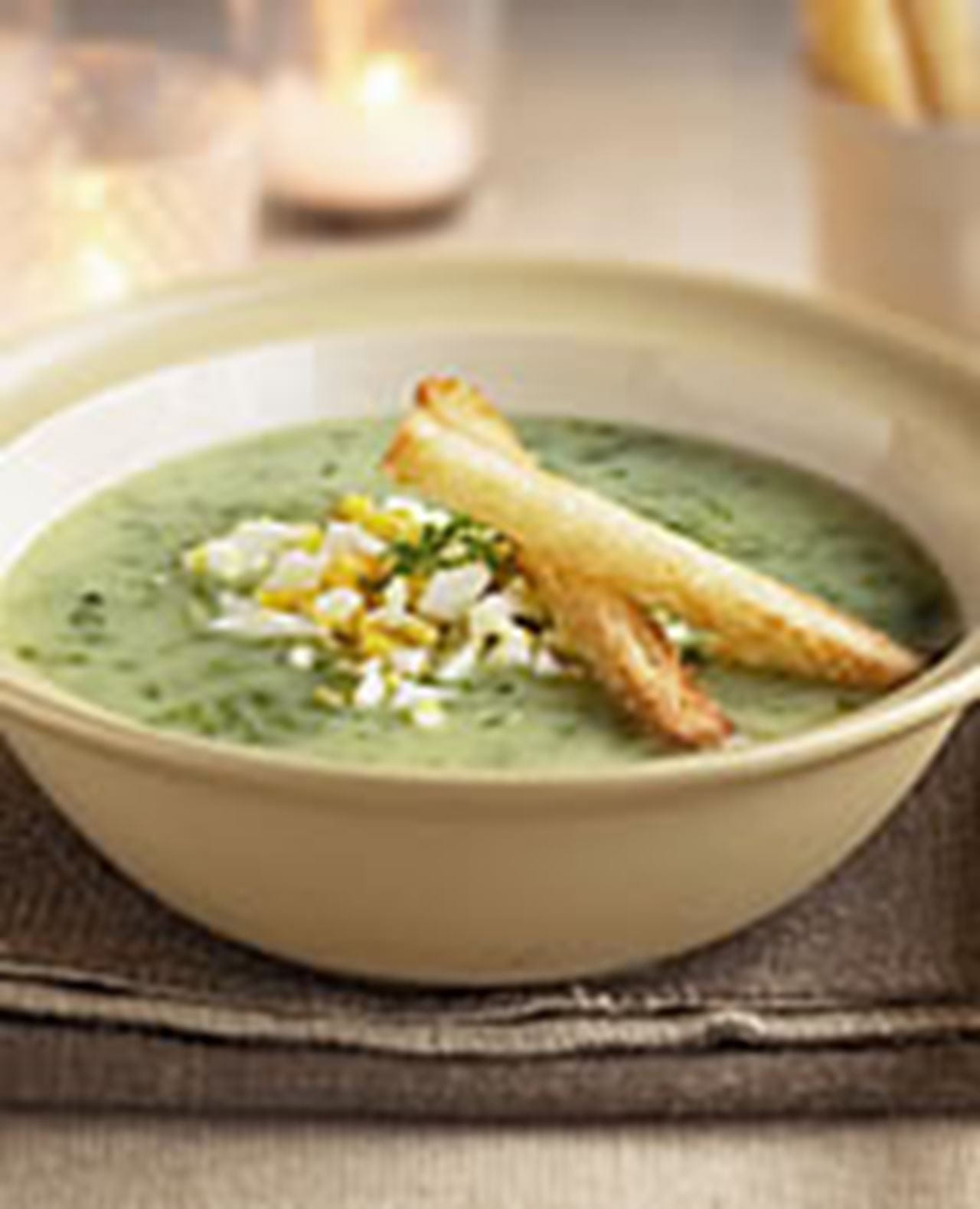 recipe image Snel klaar: Spinazie-Boursin soep