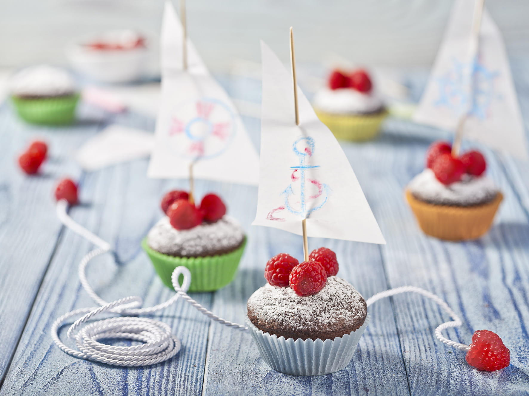 recipe image Cupcakebootjes met frambozen