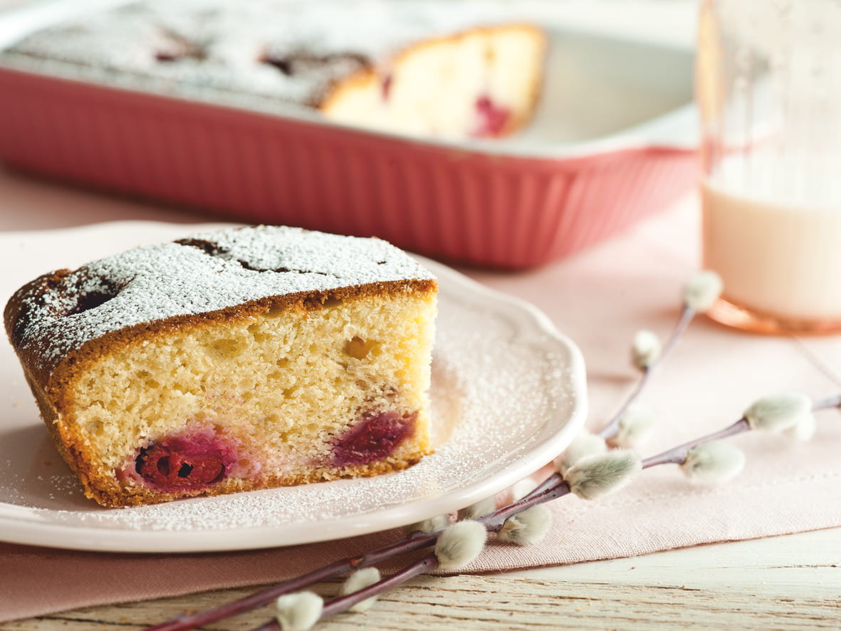 recipe image Viervierdengebak met kersen