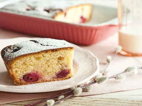 recipe image Viervierdengebak met kersen