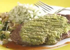 recipe image Lamsvlees met kruidenkorst en risotto