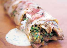 recipe image Gevulde makreel met breydelspek