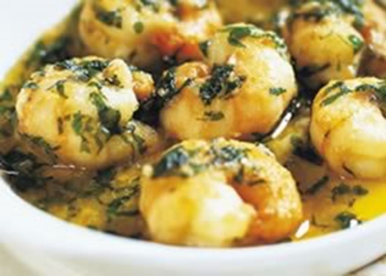 recipe image Scampi's met knoflook