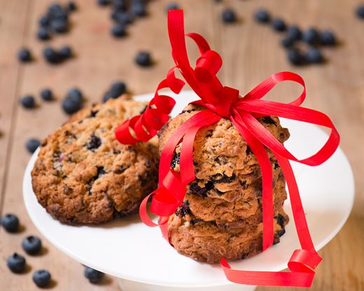 recipe image Cookies met chocolade en blauwe bessen