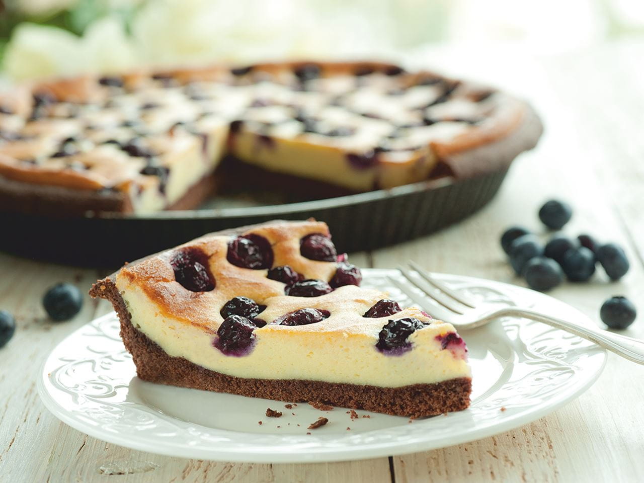 recipe image Cheesecake met bosbessen