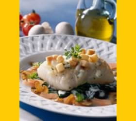 recipe image Suprême van Hoki met bladerdeeg en  spinazie