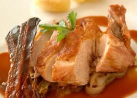 recipe image Gesauteerde kip met witloof en Ardens spek