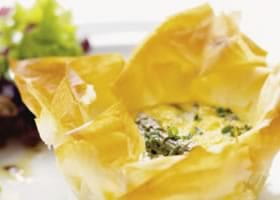 recipe image Gebakje van brikdeeg met 3 kazen