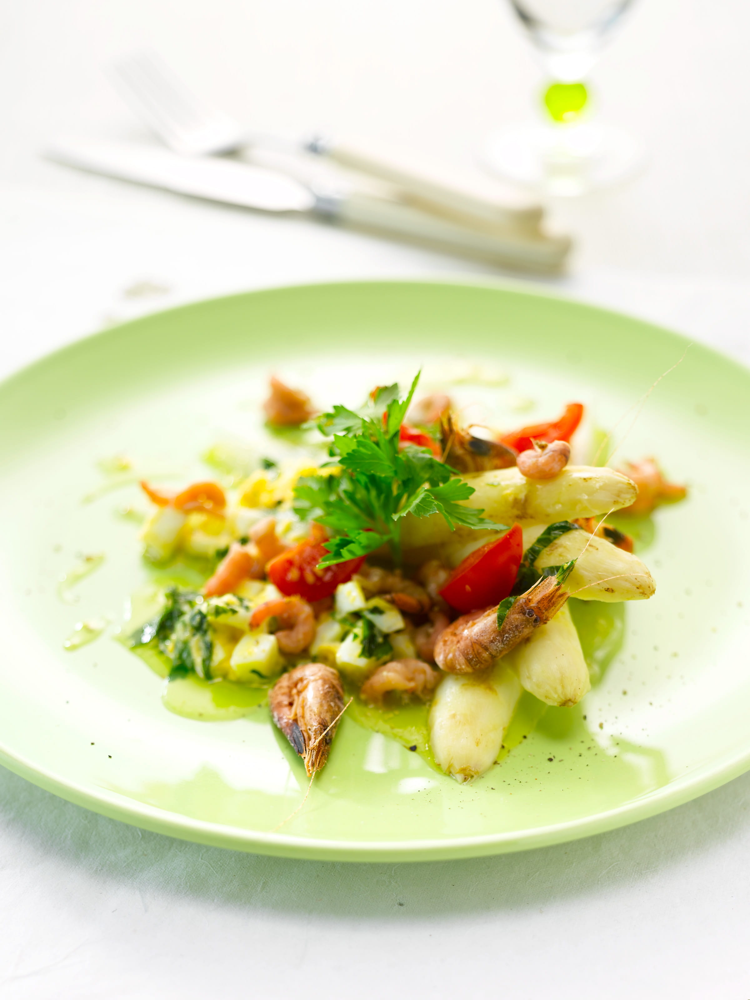 recipe image Witte asperges op z'n Vlaams met grijze garnaaltjes