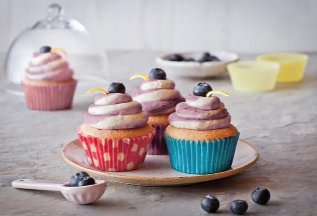 recipe image Cupcakes met citroen en bosbessen