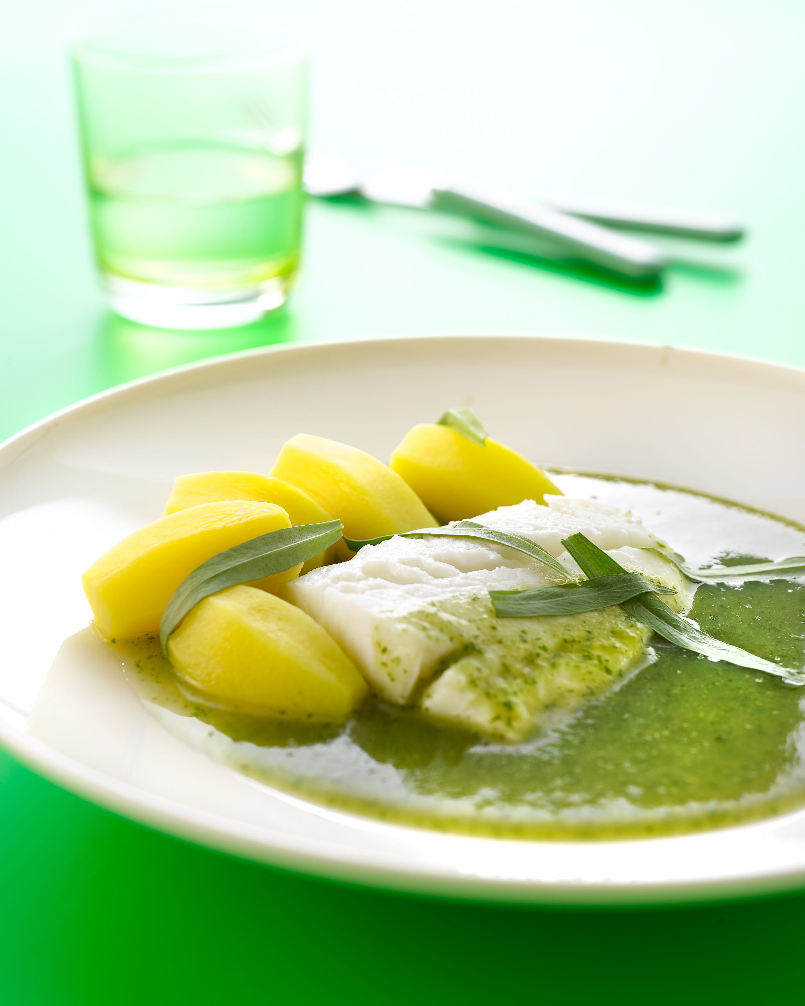 recipe image Schelvis in ’t groen met krieltjes