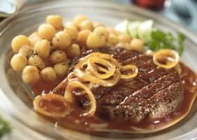 recipe image Biefstuk met gecarameliseerde uien