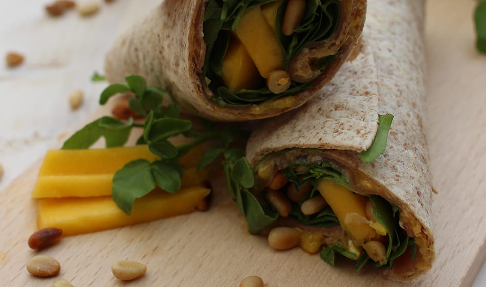 recipe image Wrap met mango