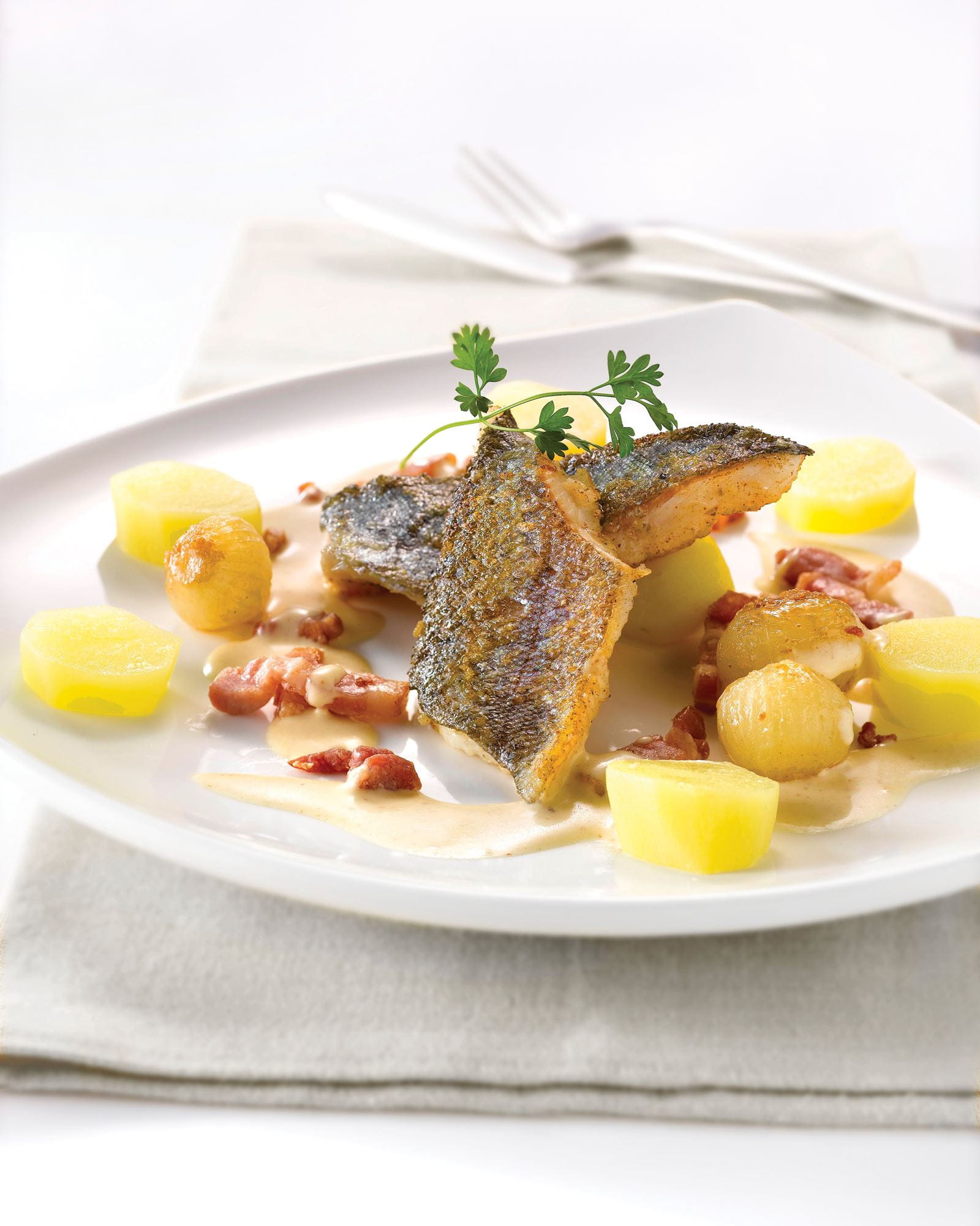 recipe image Ardense forel met krielaardappelen natuur