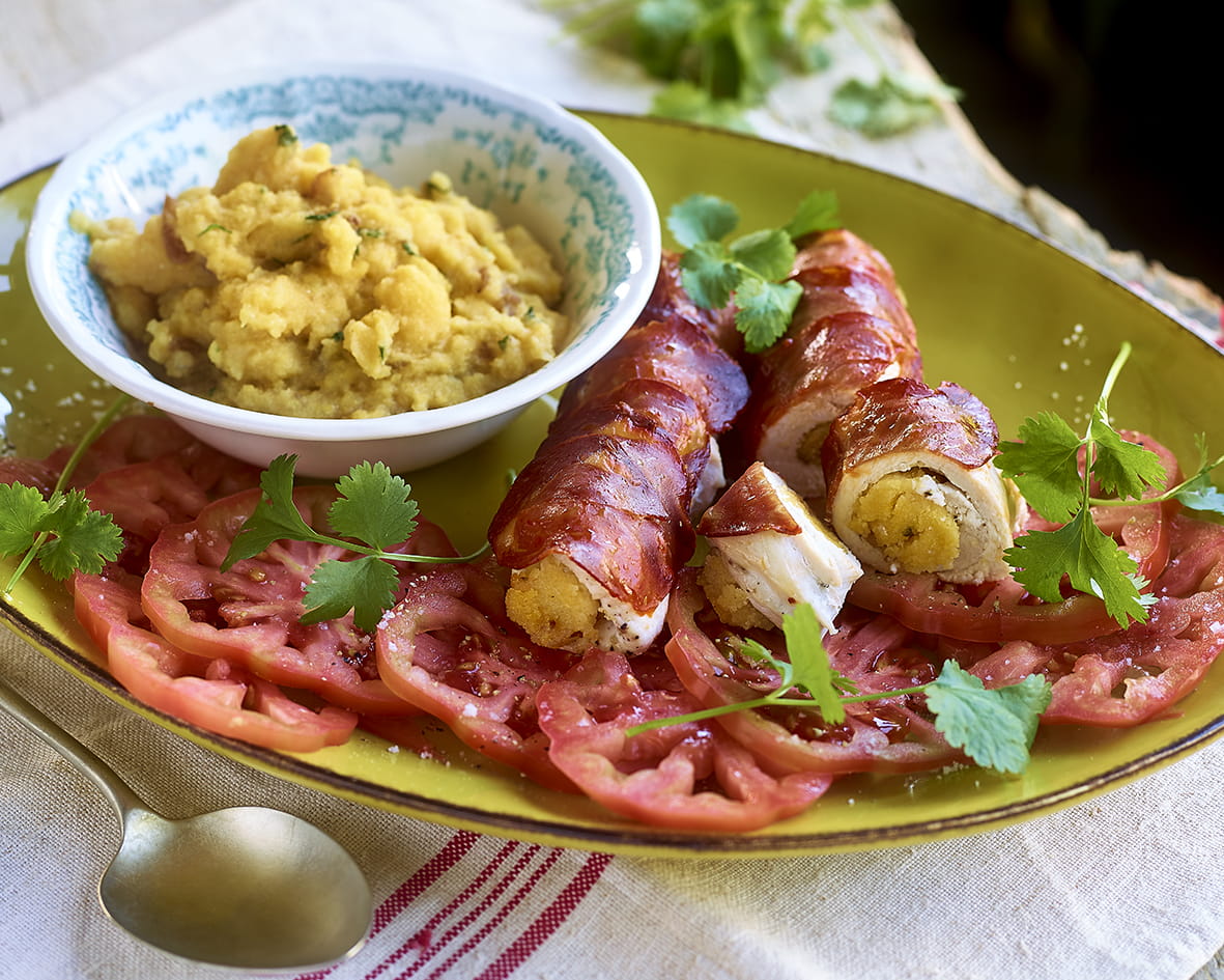 recipe image Gevulde kipfilet met Iberisch spek