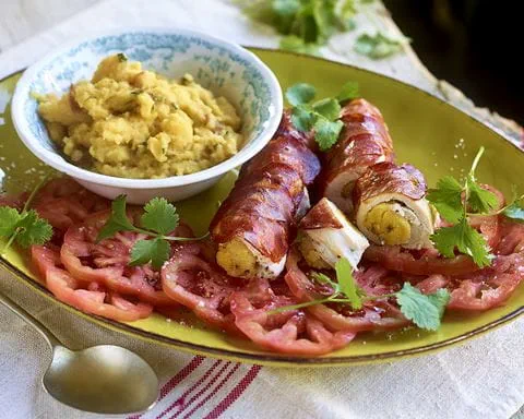 recipe image Gevulde kipfilet met Iberisch spek