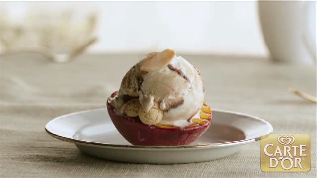 recipe image Gegrilde perziken met amaretto en vanille