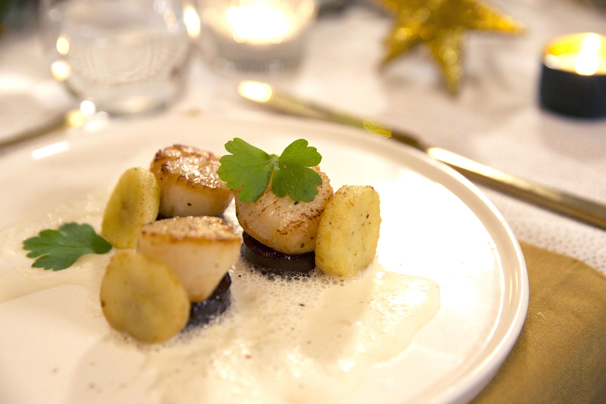 recipe image Sint-jacobsvruchten met bloedworst