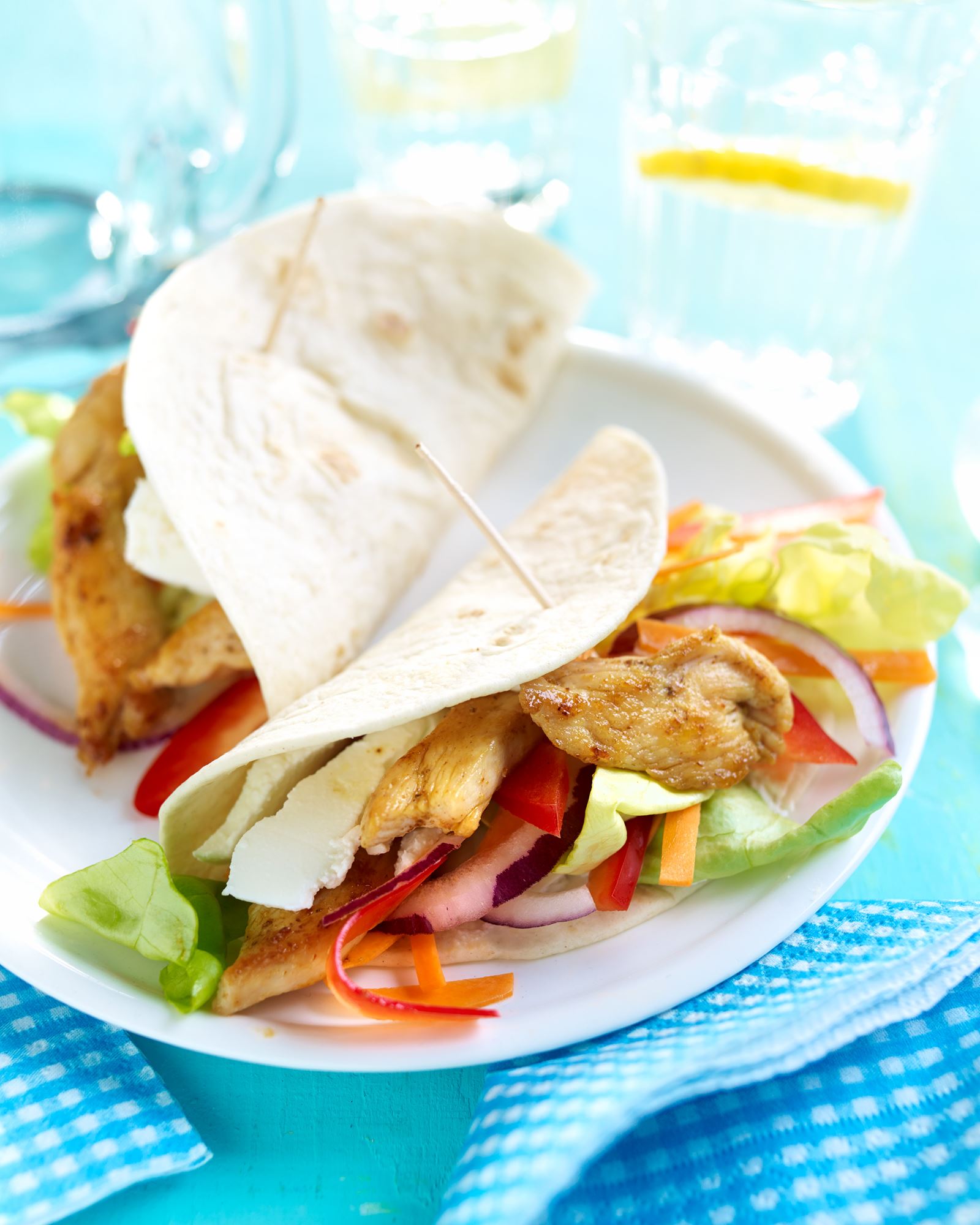 recipe image Tortillawraps met kip en geitenkaas