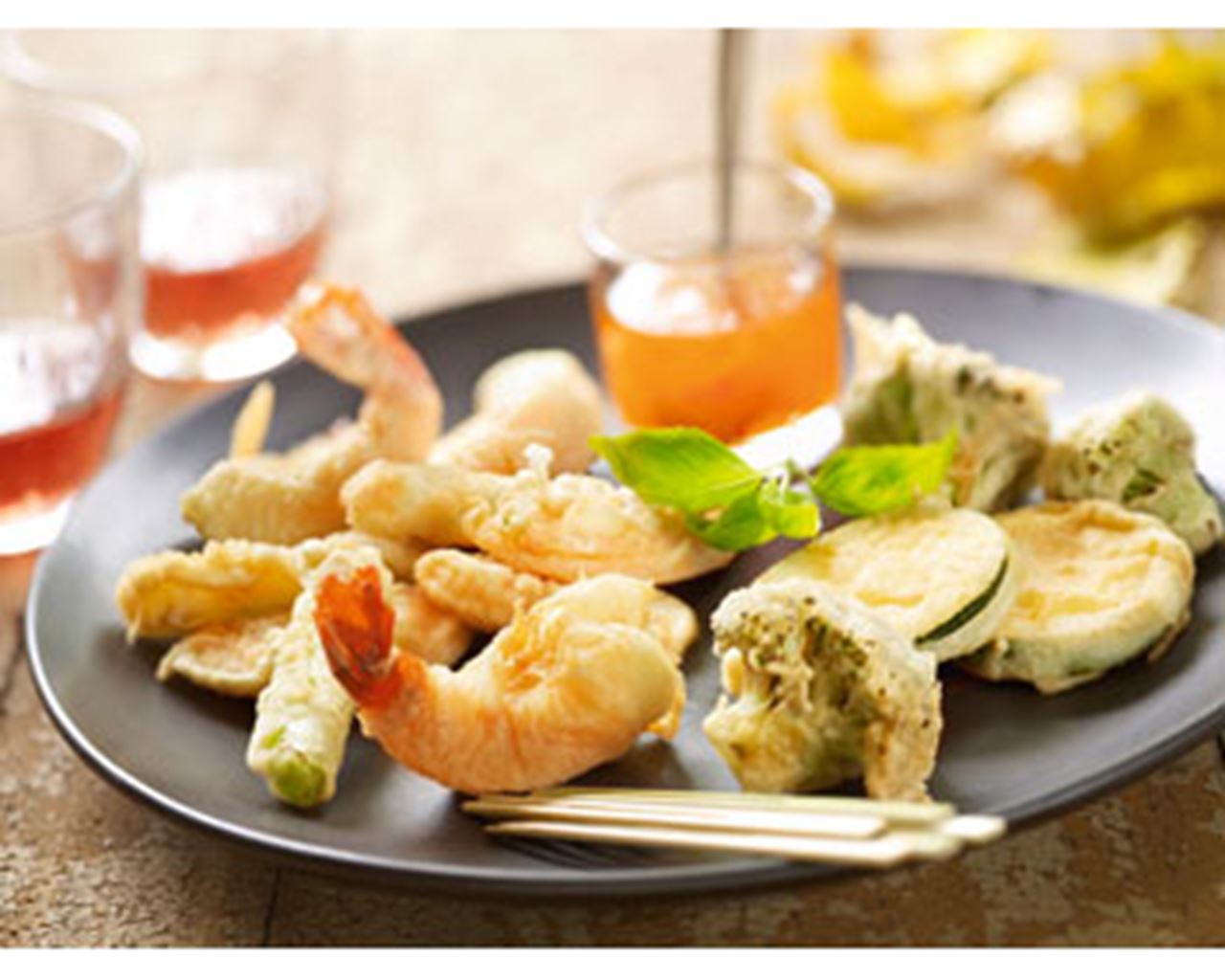 recipe image Tempura met scampi