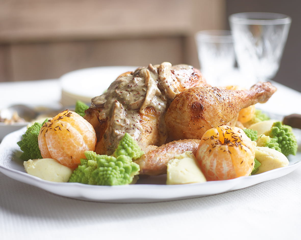 recipe image Mechelse koekoek met champignonsaus op basis van Gouden Carolus