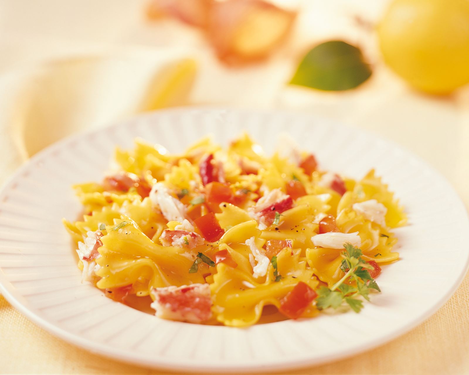 recipe image Farfalle met krab