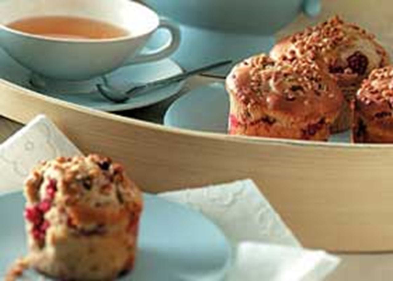 recipe image Frambozenmuffins met nootjes