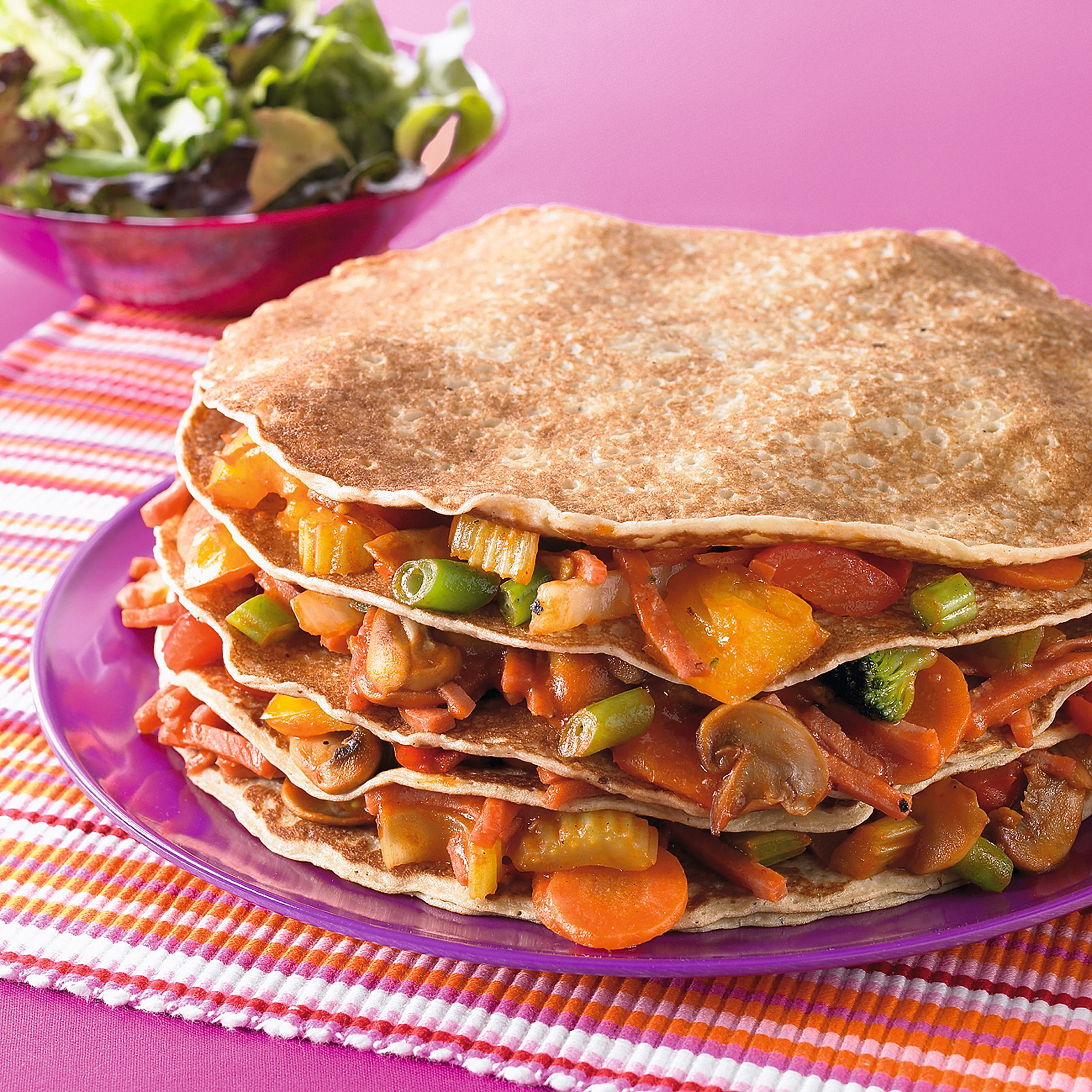 recipe image Pannenkoekentaart met Hollandse groenten